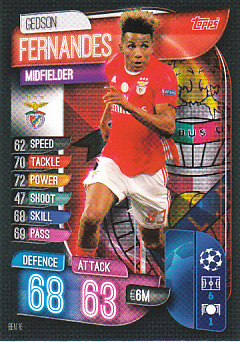 Gedson Fernandes SL Benfica 2019/20 Topps Match Attax CL #BEN16